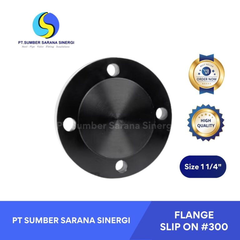 Blind Flange BUTA Slip On #300 A105 Ukuran 1 1/4 Inch Penghubung Pipa Material Carbon Steel